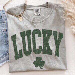 St Patricks Day Lucky Clover T-Shirt Comfort Colors® Tee Irish Shenanigans Shirt